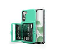 WeLoveCase Étui portefeuille pour Samsung Galaxy S23 Plus avec porte-cartes de crédit et miroir caché, protection intégrale antichoc conçue pour Samsung Galaxy S23 Plus 5G, 6,6 pouces, vert menthe