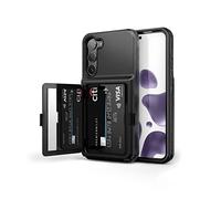 WeLoveCase Étui portefeuille pour Samsung Galaxy S23 Plus avec porte-cartes de crédit et miroir caché, protection intégrale antichoc conçue pour Samsung Galaxy S23 Plus 5G, 6,6 pouces, noir