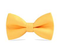 WELROG Nœud papillon classique pré-noué Noeud papillon ajustable en gabardine de smoking solide pour enfants et hommes Cravate pour adultes et enfants pour la fête de mariage（Jaune）