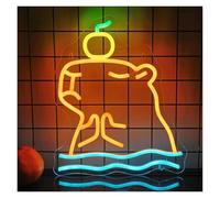 WELSAA Néon Enseignes lumineuses Decor Capybara Enseignes Au Néon Dimmable Alimenté Par USB LED Néons Pour Chambre Boutique Bar Fête Décoration Murale 32cm×38cm