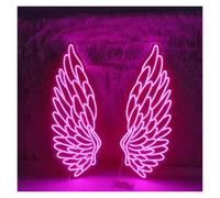WELSAA Néon Enseignes lumineuses Decor LED Néon Ailes D'ange Signe Avec Variateur Pour La Décoration Intérieure Fête Éclairage Personnalisé Alimenté Par USB Néons(30cm(Width) x71.5cm(high))