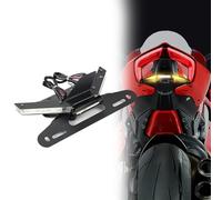 WELSAA Support Plaque Moto pour Ducati Panigale V4 V4R V4S V4SP 2018 2019 2020 2021 2022 Support De Plaque D'immatriculation, Clignotant Intégré, Éliminateur De Garde-Boue Bien Rangé