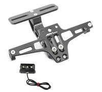 WELSAA Support Plaque Support De Plaque D'immatriculation Arrière Réglable pour Moto, avec Accessoires Lumineux, pour H&Onda ADV350 ADV 350 2021 2022 (Color : Titanium)