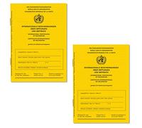 Welsberg 2× Carnet de Vaccination Jaune - Passeport Vaccinal International pour Bébés, Enfants, Adolescents et Adultes avec Page Covid-19 - Certificat OMS Édition 2021