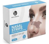 Welsberg 30 Pièces Bandelettes Nasales Unisexe Taille L, 66x19 mm, Beige