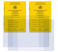 Welsberg Lot de 2 passeports de vaccination et 2 étuis pour carte d'identité - Étui de protection transparent pour certificat international de vaccination et carnet de vaccination