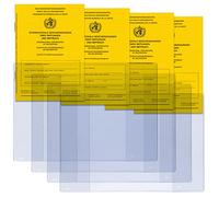 Welsberg Lot de 4 cartes de vaccination et 4 étuis de protection - Étui de protection transparent pour certificat international de vaccination et carnet de vaccination