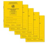 Welsberg Lot de 5 carnets de vaccination - Certificat international de vaccination pour bébés, enfants, adolescents, adultes - Avec pages Covid-19 supplémentaires - Édition 2021