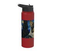 Welsh Corgi Cardigan Van Gogh Nuit étoilée pour chien Stainless Steel Insulated Water Bottle