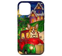 Welsh Corgi Chien de Noël Camion Rouge Scène de Noël en Coque pour iPhone 12 Mini