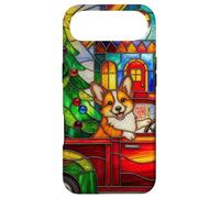 Welsh Corgi Chien de Noël Camion Vitrail Scène de Vacances Coque pour iPhone Air