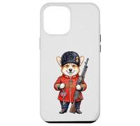 Welsh Corgi Chien Thé London Garde du Roi Angleterre Drapeau Coque pour iPhone 12 Pro Max