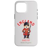 Welsh Corgi Chien Thé London Garde du Roi Angleterre Drapeau Coque pour iPhone 16 Pro Max