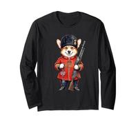 Welsh Corgi Chien Thé London Garde du Roi Angleterre Drapeau Manche Longue