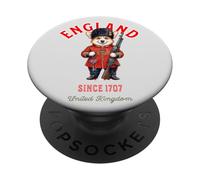 Welsh Corgi Chien Thé London Garde du Roi Angleterre Drapeau PopSockets PopGrip Adhésif