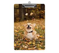 Welsh Corgi Dog Smile Presse-papiers format A4 drôle esthétique travail étude lettre planche à pince standard 12,5 × 8,5 pouces en panneau dur pour salle de classe scolaire enfants écrivant dessin