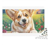 Welsh Corgi en Carton 100% recy ans Un décor coloré. Puzzle de 1000 pièces pour Adultes. Jeu éducatif Classique et Unique. Stimulant cérébral. 52 x 38 cm / 1000 pièces.