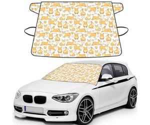 Welsh Corgi,Housse de Pare-Brise de Voiture, Protection Pare-Brise - Résistante à la Neige, à la Glace, au Soleil, aux UV, à la poussière et à l'eau - Convient à la Plupart des Voitures