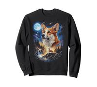 Welsh Corgi Hurlant à la Lune Vintage Dog Art Sweatshirt