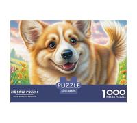 Welsh Corgi Puzzle pour Adultes - 1000 Pièces L'Excellence dans L'Éducatif Et Le Challenge - pour Homme, Femme, Adultes Et Ados À Partir De 14 Ans 38x26cm/1000pcs