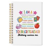 Welshower Carnet à spirale bohème pour enseignant de maternelle, cadeau de reconnaissance des enseignants préscolaires, fournitures scolaires, 14 x 21 cm