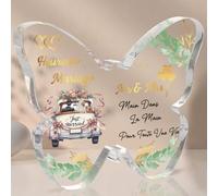 Welsky Cadeau Mariage, Cadeau de Mariage Plaque Acrylique, Cadeau Fiançailles Anniversaire Saint Valentin pour Mariée et Le Marié Mr and Mrs Jeunes Mariés Couple Monsieur Madame, Cadeaux Romantique