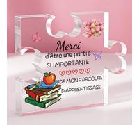 Welsky Cadeau Nounou Original Acrylique Plaque, Cadeau Maitresse Professeur D'école Fin D'année, Merci Maitresse Cadeau Décoration