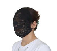 welsoon Masque bandana en dentelle aérée - Masque de protection complet du visage en dentelle - Masque en maille - Protection solaire - Perspective - Couvre-chef privé pour bal masqué - Tenue de fête