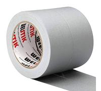 WELSTIK Lot de 2 rubans adhésifs Gaffer gris, 5,1 cm x 30,2 m - 10% plus long - Ruban adhésif pour sol Gaffer haute résistance avec finition mate pour écoles de cinéma, cours de diffusion, scellage de