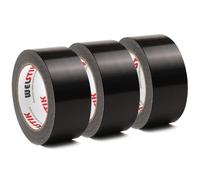 WELSTIK Ruban adhésif professionnel, 48 mm x 27 m, imperméable, pour réparations, bricolage, travaux manuels, intérieur et extérieur, ruban blindé noir, 3 pièces