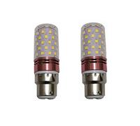WELSUN 24v B22 Ampoule Lampe Chaud/Froid Blanc 10W maïs Ampoule 2835SMD 60LED AC/DC 24-60v for RV Camper Marine, énergie Solaire lumière et Hors réseau 2pcs / lot (Couleur : Blanc Froid)