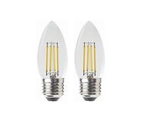 WELSUN 3V E26 / E27 Ampoules à LED 2W C35 Vintage décoratif Blanc Chaud 2700K 2-Pack