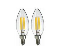 WELSUN Ampoules de Lustre 12V E14 LED 4W C35 Ampoules à LED Vintage décoratif LED Lampe à Filament Blanc Chaud 2700K 2-Pack