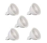 WELSUN Ampoules LED MR16 24V, 50W équivalentes, 5W, Ampoules à LED 3000K / 6000K, 400-450 lumens, Taille Standard Parfaite, MR16 LED, projecteur LED, culot GU5.3, Pack de 5 (Couleur : Blanc Chaud)