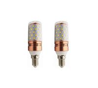 WELSUN Basse Tension LED Ampoule 1 2V, E14 Base, 1 0W 60LE DS LED Ampoule 2835 SMD AC/DC 12V pour RV Camper Marine, éclairage Solaire et Pack de Grille (Couleur : Warm Wite)