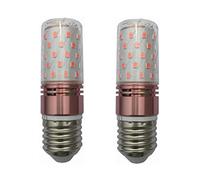 WELSUN E26 LED Ampoules de maïs 10W 12V 24V Base de vis Standard E27 EQUIVALENTE Equivalent for VR, Panneau Solaire DISCINE, Bateau, Paquet DE 2 (Couleur : Rouge)
