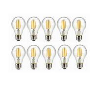WELSUN LED Ampoules 2W 3V Basse Tension Blanche Chaude 270 0K E26 / E27 Edison Standard Standard Base 20W équivalent, 10 Paquets
