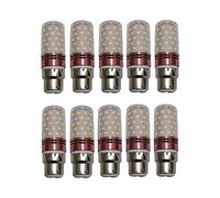 WELSUN Lumière B22 LED Ampoule 12V 24V 10W Ampoule de maïs 2835SMD 60ED Basse Tension AC/DC 12-40v for RV Camper Marine, lumière de Puissance Solaire et Grille 10pcs / lot (Couleur : Blanc Chaud)