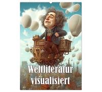 Weltliteratur visualisiert (Wandkalender 2026 DIN A2 hoch), CALVENDO Monatskalender: Weltklassiker durch die Augen des Illustrators