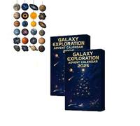 Weltraums Exit Calendrier de l'Avent 2025, 24 planètes spatiales 2D distinctives en acrylique, calendrier de l'Avent pour enfants, décoration de Noël pour Thanksgiving, pour les amoureux de l'espace