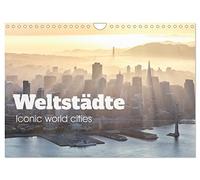 Weltstädte - Iconic world cities (Wandkalender 2026 DIN A4 quer), CALVENDO Monatskalender: Besuchen Sie die berühmtesten Städte der Welt