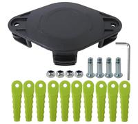 WELURE ACFHRL2 Tête de débroussailleuse de rechange pour débroussailleuse RYOBI 18 V avec 10 lames de désherbage à chargement rapide, 4 vis, 1 clé