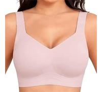 Weluxy Soutien-gorge Curvebaby Jelly Bra super raffermissant à couverture complète sans fil, couverture complète, soutien-gorge lissant en gelée, rose, 4XL