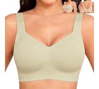 Weluxy Soutien-gorge Impressbe Super Fermeté Sans Fil Couverture Complète Sans Coutures Push-Up Soutiens-gorge Couverture Complète Jelly Smoothing Bra 2.0, Vert, 3XL