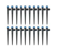 WELWIK Lot de 20 lanceurs d'irrigation goutte à goutte de 6,35 mm à pousser sur piquets de précision pour système d'arrosage de jardin