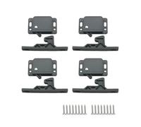 WELWIK Lot de 4 loquets universels en plastique noir de 7,1 cm pour armoire, tiroir, porte coulissante