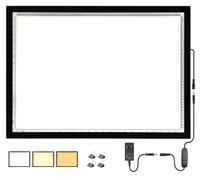WELZK 10000+ LUX Tablette Lumineuse haute luminosité A2, 3 couleurs tablette lumineuse dessin avec adaptateur CE. 10 niveaux de gradation pour la peinture au diamant, le traçage, le dessin, etc.
