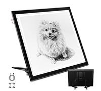 WELZK Tablette Lumineuse Dessin, Boutons latéraux Tablette Lumineuse A3 avec Support, 42×32 cm Table Lumineuse Dessin. Table Lumineuse A3 à 10 Niveaux de Gradation pour Peinture Diamant, etc