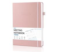 WEMATE Carnet de réunion à couverture rigide, carnet de planification de travail B5 avec éléments d'action, prenez facilement des notes de réunion et,7 × 10 pouces