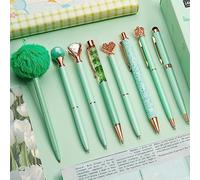 WEMATE Lot de 8 stylos à bille bling pour femmes et filles, cadeaux pour mariage, demoiselle d'honneur, bureau